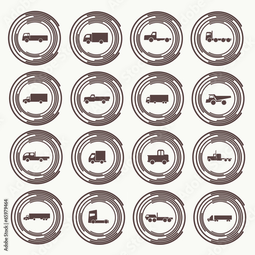 Transport truck icons