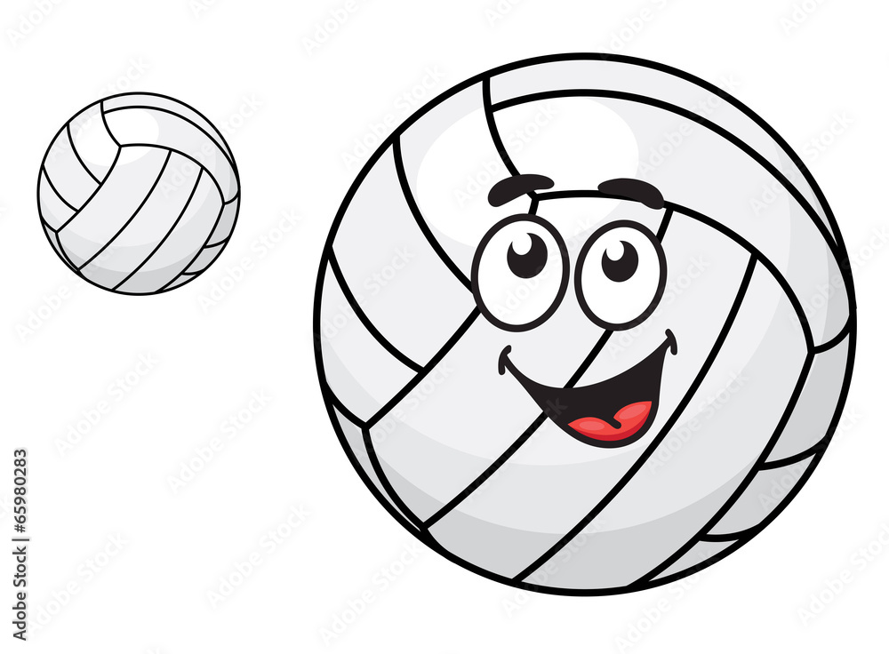 Cartoon volleyball ball Stock Vector | Adobe Stock
