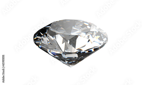Diamond on white  background with high quality. Jewelry ackgroun