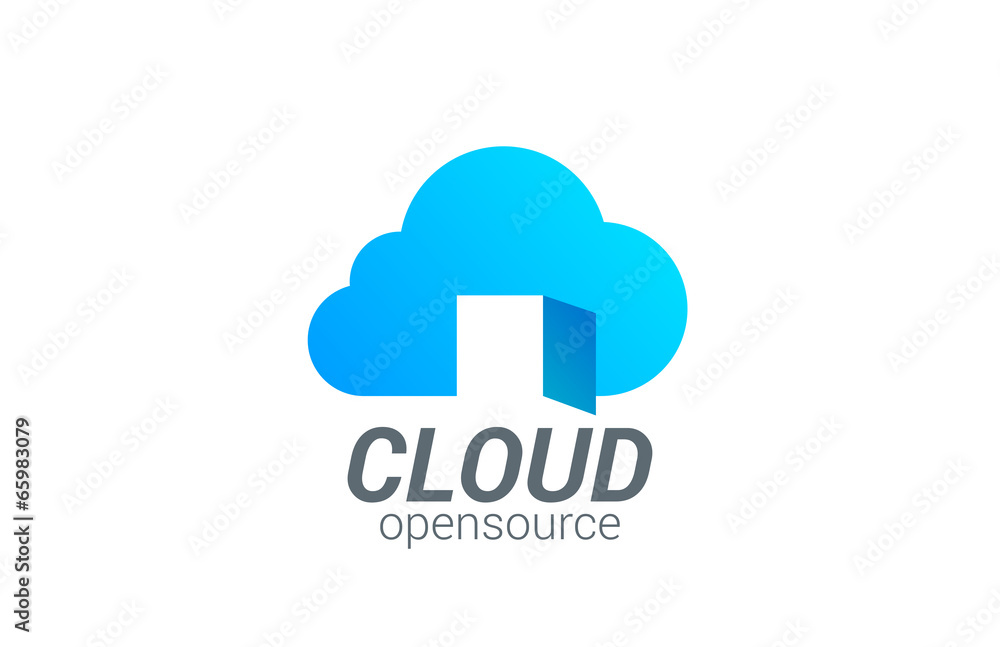 Cloud computing vector logo design template Cloud computing vector logo design template