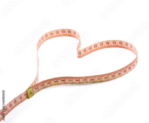 measuring tape shaping a heart