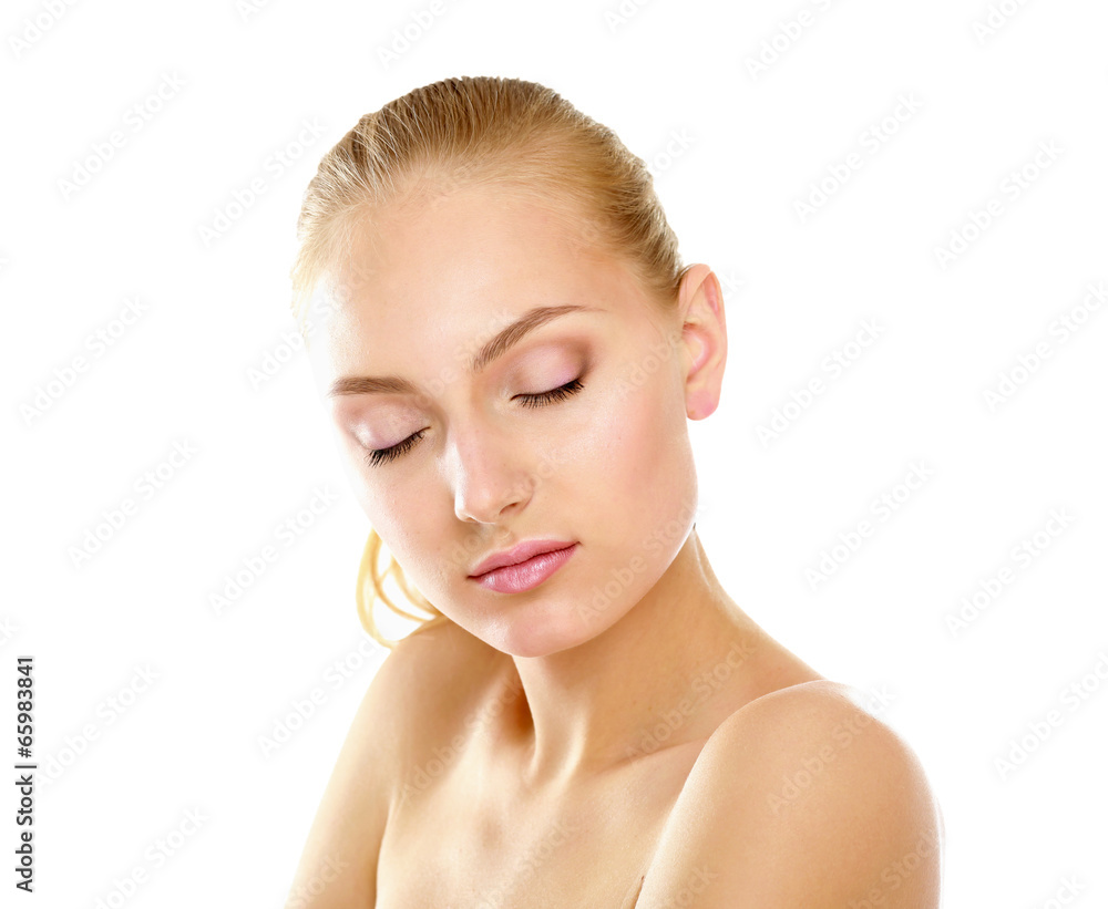 beautiful woman, portrait isolated on white background beautiful woman, portrait isolated on white background