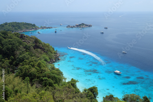 Bird's eye view of Similand Islands photo