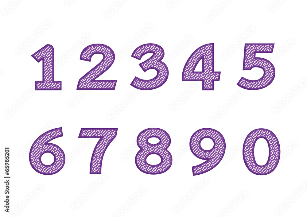 Numbers set. illustration Numbers set. illustration