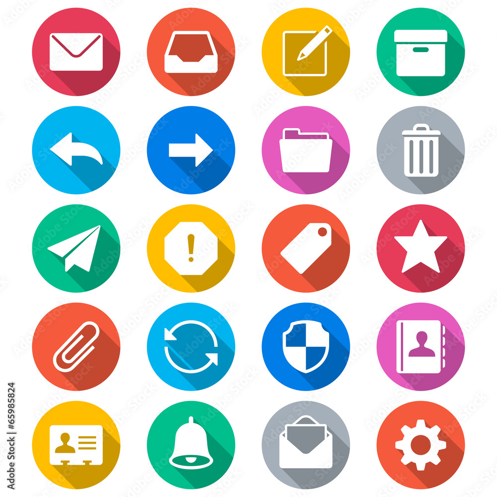 Email flat color icons Email flat color icons
