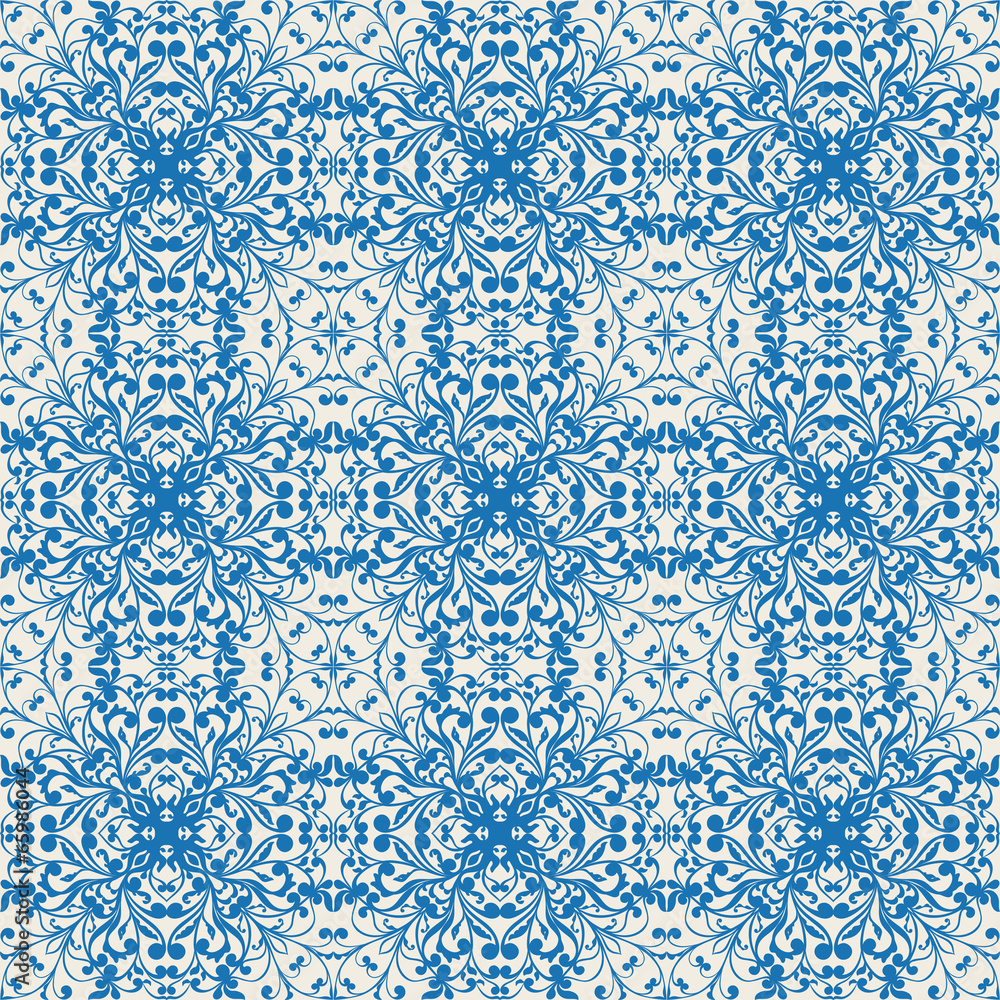 Vintage blue pattern