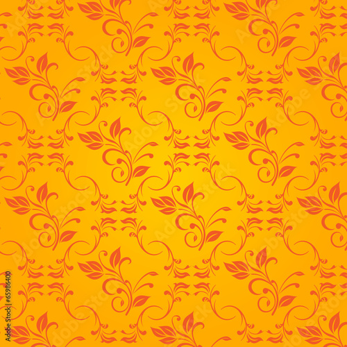 Vector orange baroque background