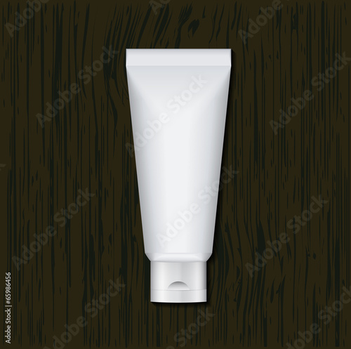 packaging design on wood background , Eps 10