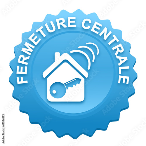 fermeture centrale sur bouton web denté bleu