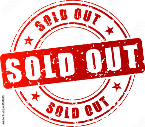 Vector sold out stamp