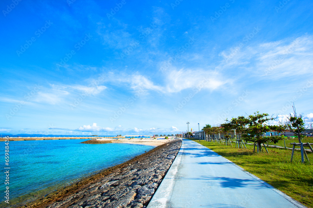 Sea and sky in tropical island