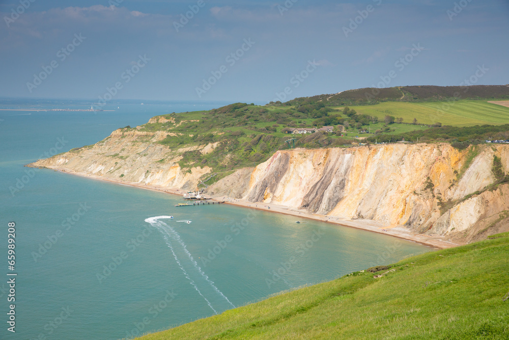 Alum Bay Isle of Wight by the Needles tourist attraction