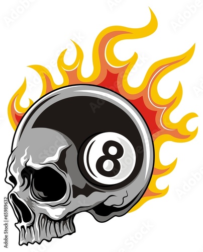 skull eight ball