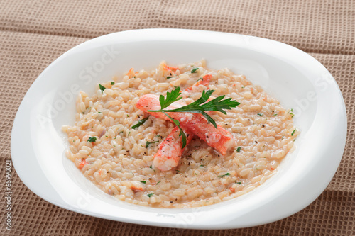 Risotto with crab