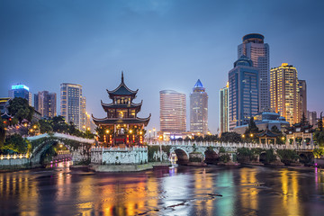 Wandcirkels China Jiaxu paviljoen aan Nanming rivier Guiyang  © SeanPavonePhoto