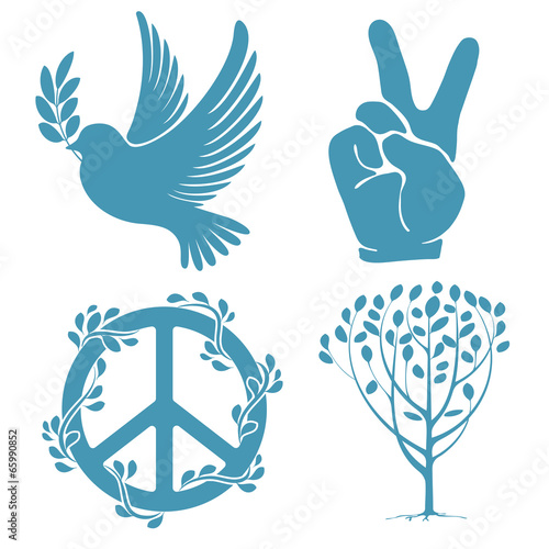 Set of peace symbols