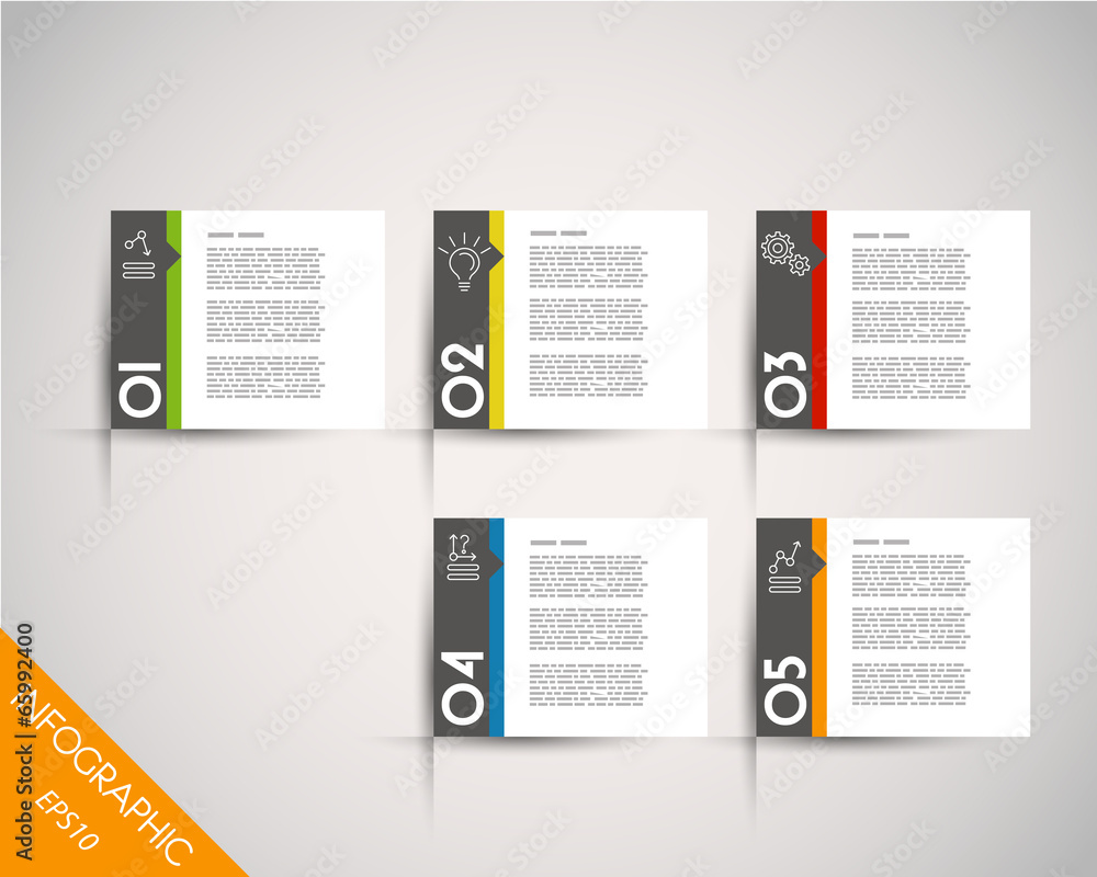colorful rectangular stickers with arrow colorful rectangular stickers with arrow