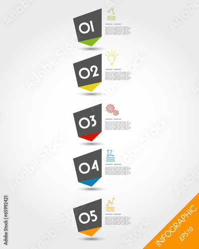 colorful abstract arrow stickers