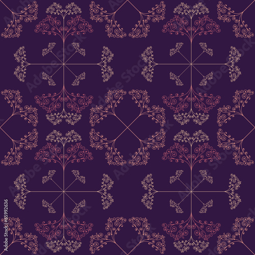 Seamless pattern with subtle floral ornament