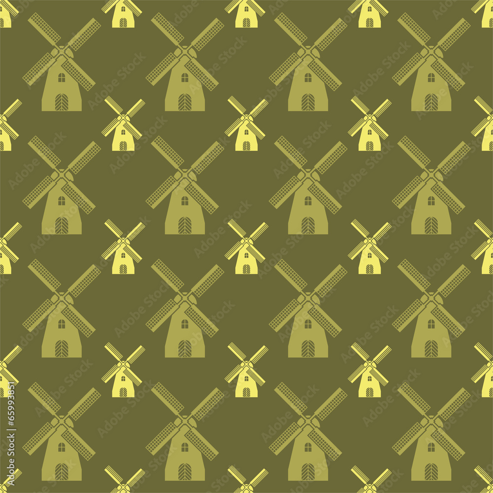 Seamless windmill pattern Seamless windmill pattern