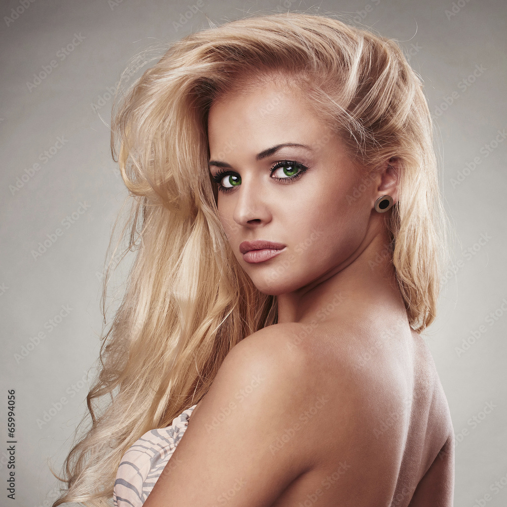 Beautiful blond woman.hairstyle.salon care.sexy girl Beautiful blond woman.hairstyle.salon care.sexy girl