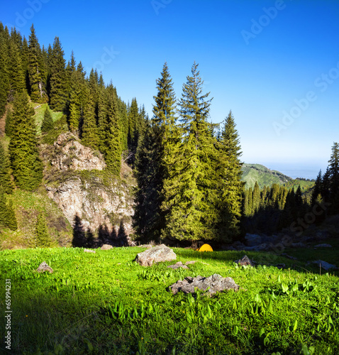 Tent in the Mountains photo