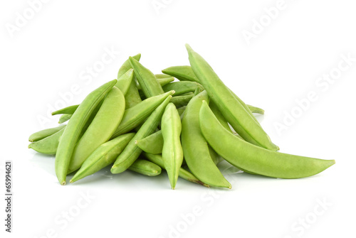green beans isolated on white background