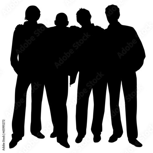 four guys silhouette