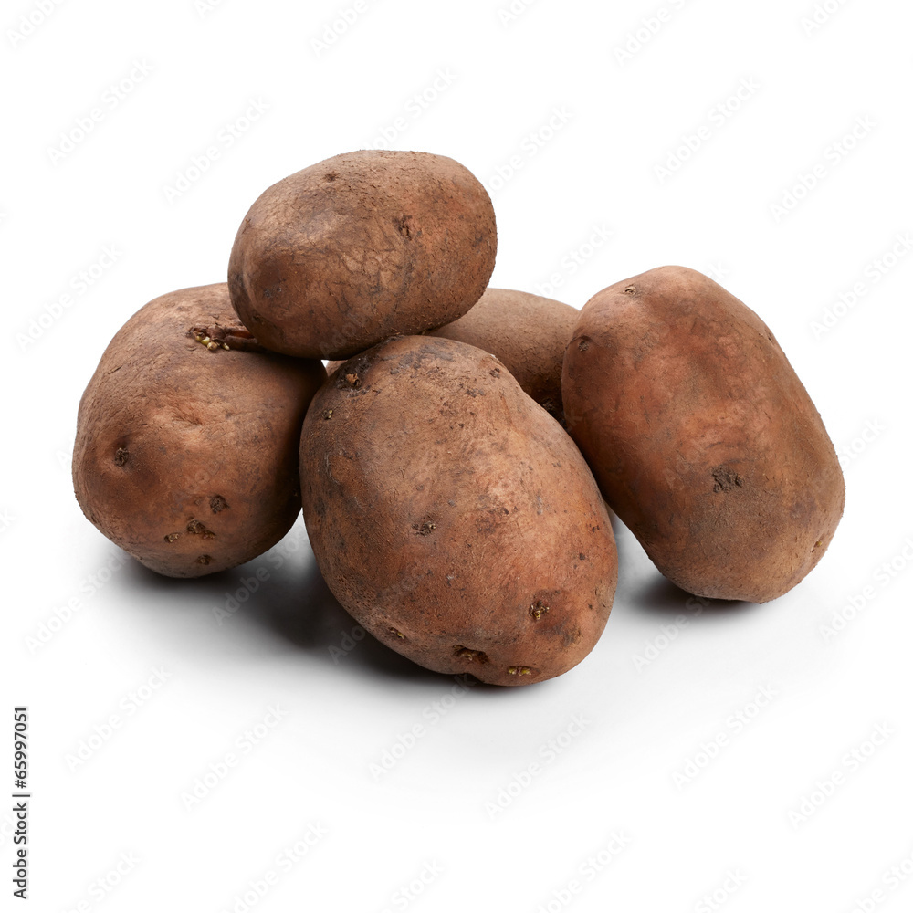 Potatoes isolated on white background Potatoes isolated on white background