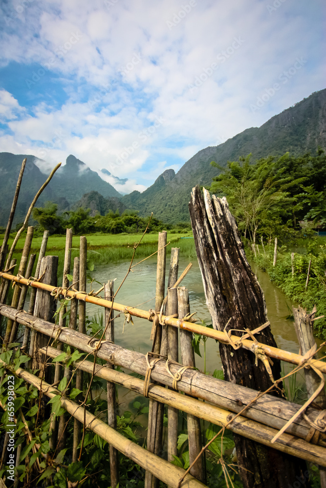 Wooden Fence, Vang Vieng