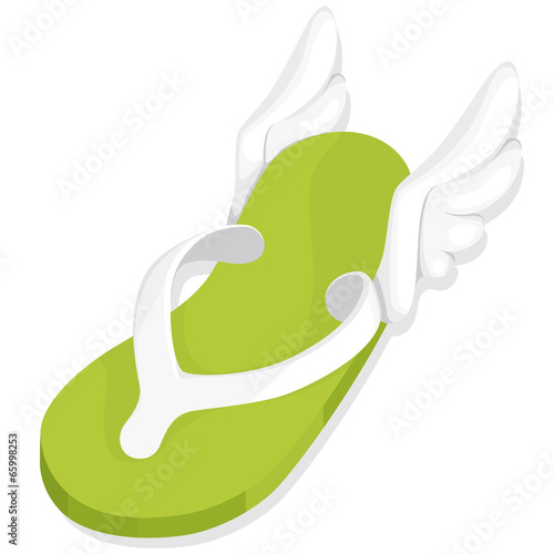Flip flop with wings