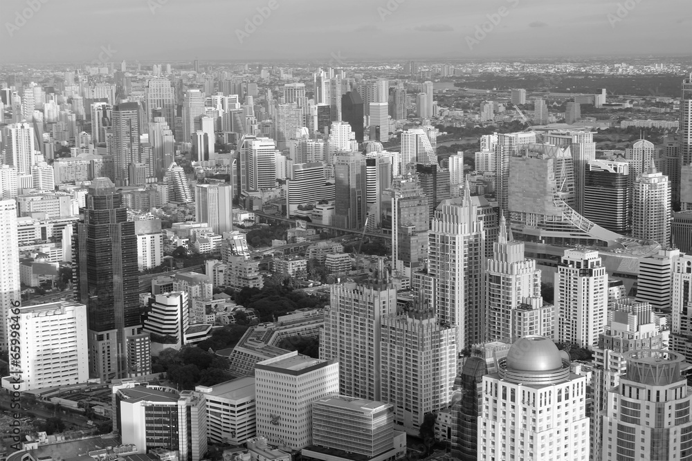 Naklejka premium aerial view city