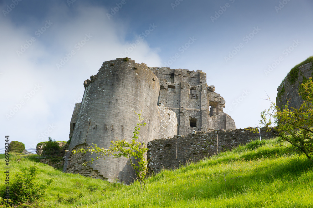 Corfe Castle Dorset England ruins of English fortification