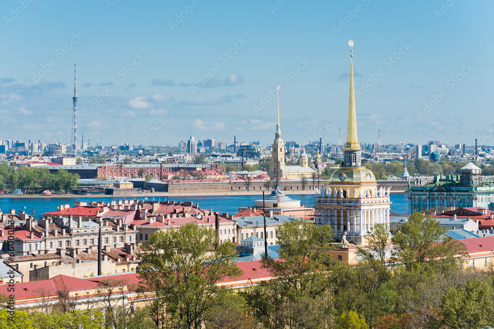 Fototapeta premium St. Petersburg. View of the city from a survey platform of a col