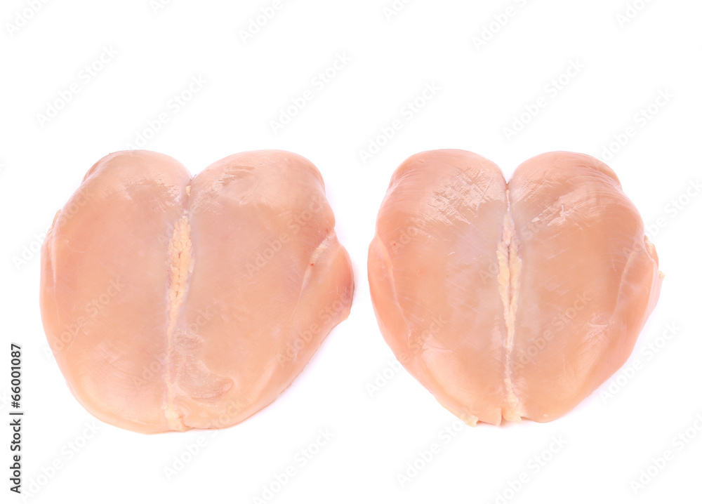 Raw chicken fillets. Raw chicken fillets.