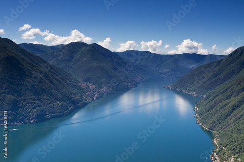 Lake Como as sen from the viewpoint Pigra