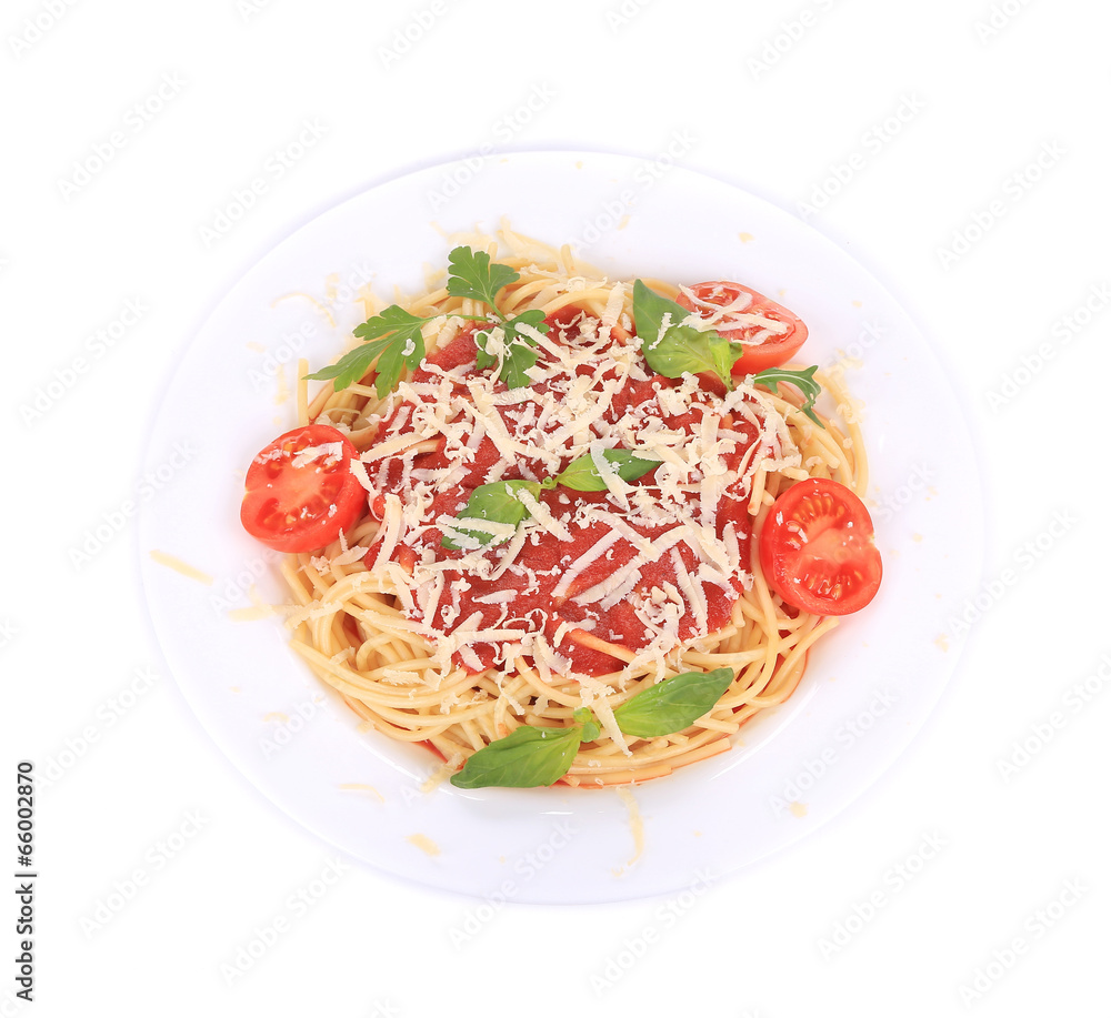 Italian pasta with herbs and parmesan. Italian pasta with herbs and parmesan.