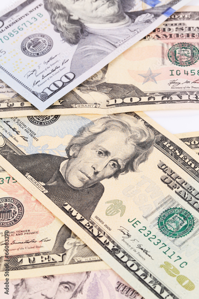 Dollar banknotes. Dollar banknotes.