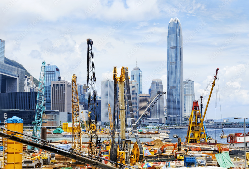 Construction site in Hong Kong Construction site in Hong Kong