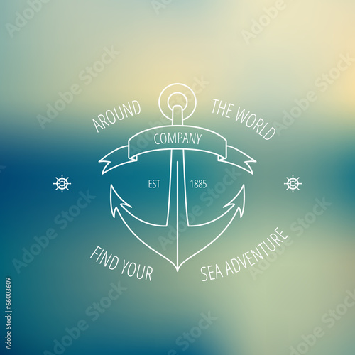 Retro anchor logotype