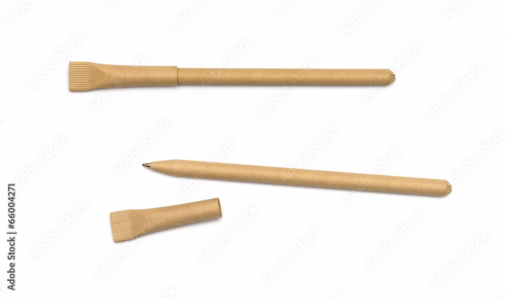 A pen, made of paper. Environmentally friendly stationary suppli A pen, made of paper. Environmentally friendly stationary suppli