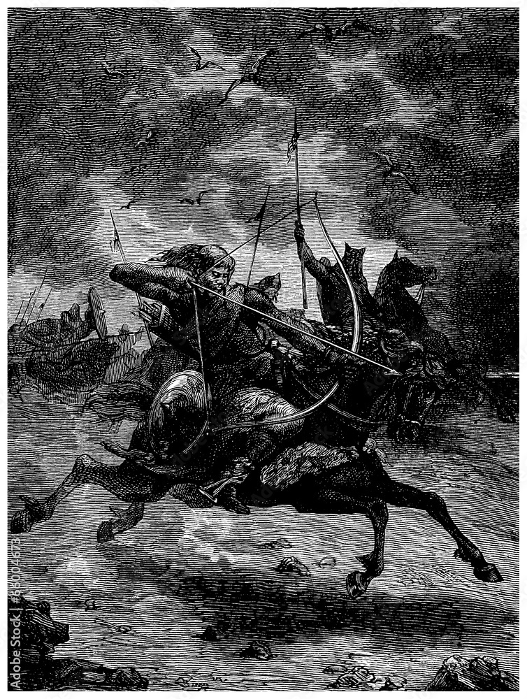 Photography Mongols or Huns : Attacking