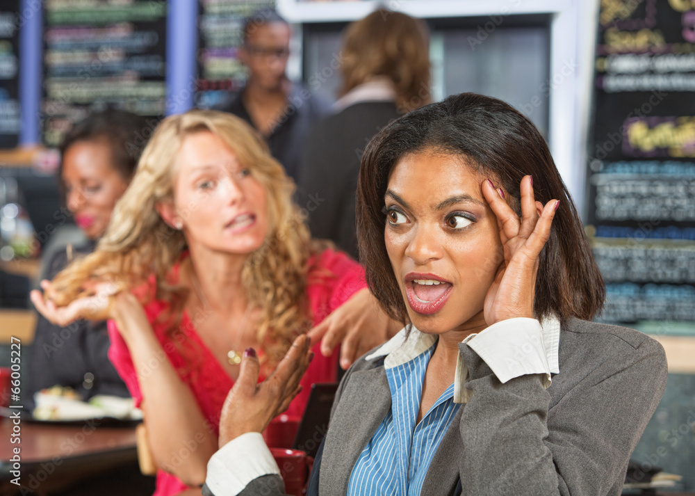 Fototapeta premium Irritated Woman in Cafe
