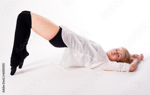 flexible athletic woman