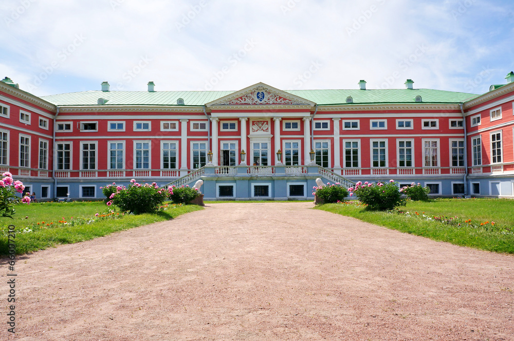 Pink Palace in the summer (Kuskovo Estate near Moscow)