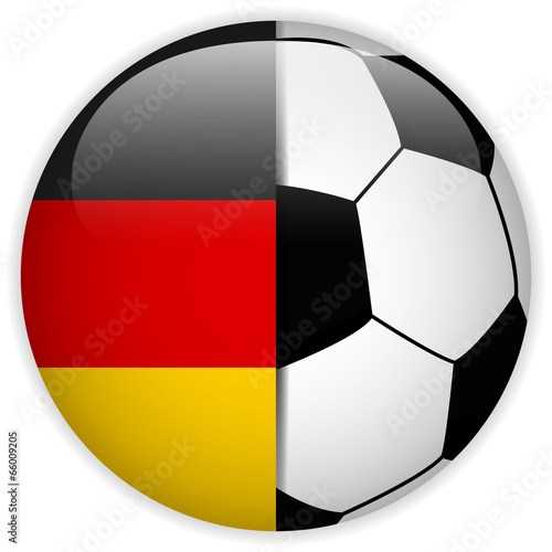 Germany Flag with Soccer Ball Background