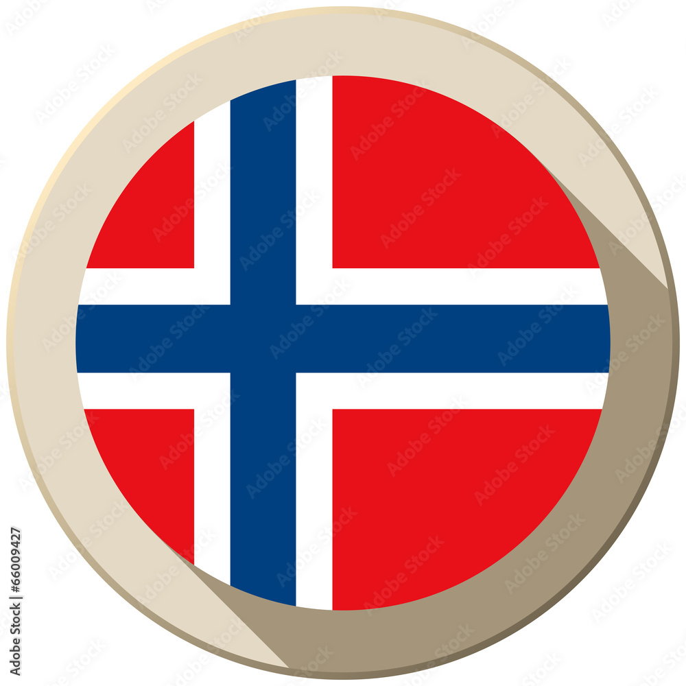 Norway Flag Button Icon Modern Norway Flag Button Icon Modern