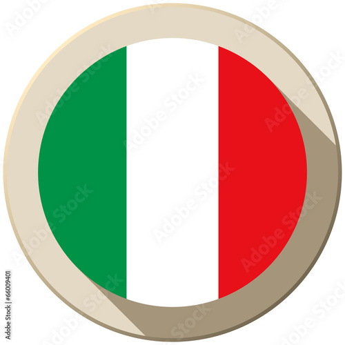 Italy Flag Button Icon Modern