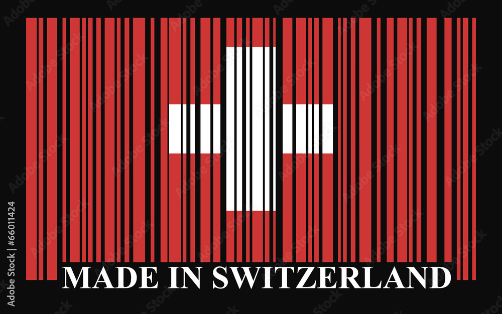 Switzerland barcode flag, vector Switzerland barcode flag, vector
