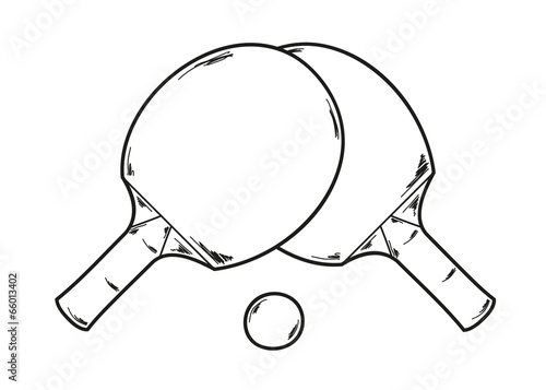 two ping pong rackets